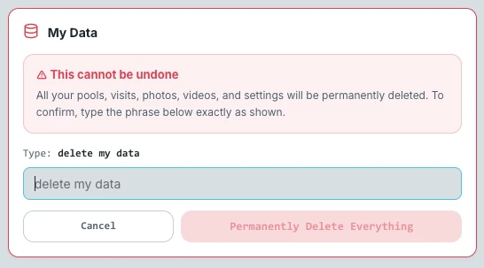 My Data — Confirmation